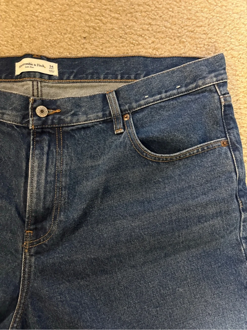 Classic womens Dark Blue Denim Jeans